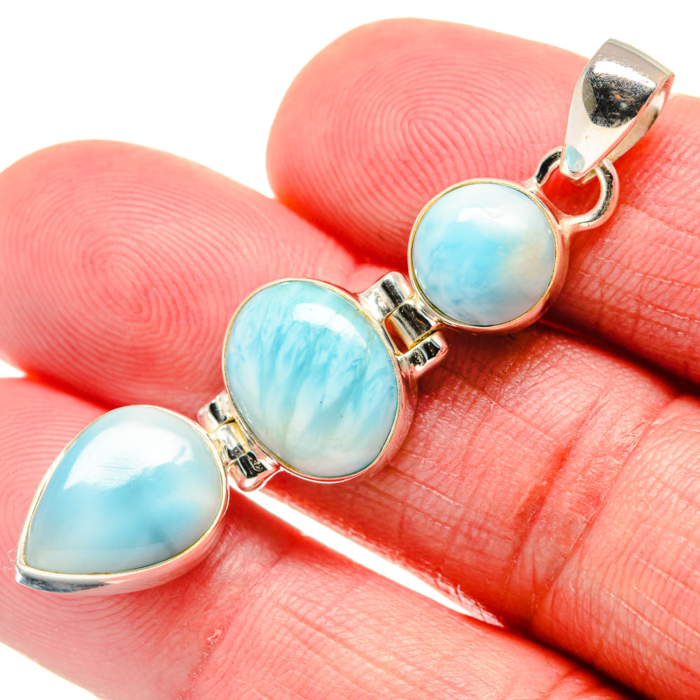 Larimar Pendants handcrafted by Anasilvercos - PD20686