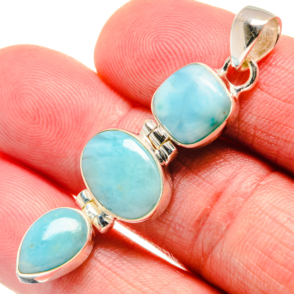 Larimar Pendants handcrafted by Anasilvercos - PD20688