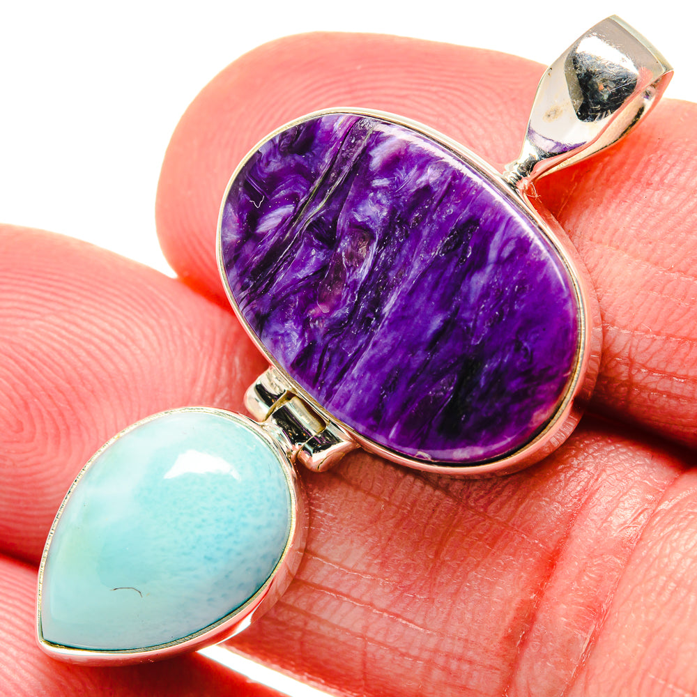 Charoite Pendants handcrafted by Anasilvercos - PD20690