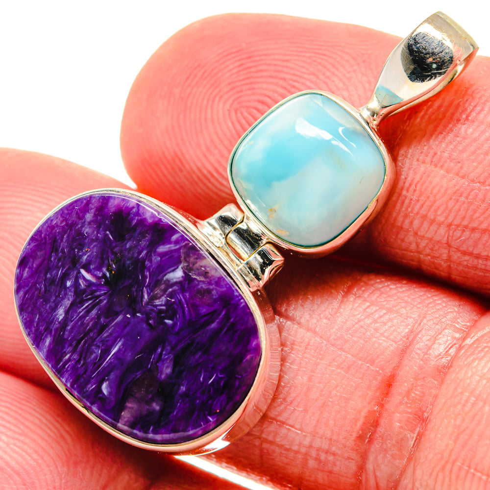 Charoite Pendants handcrafted by Anasilvercos - PD20692