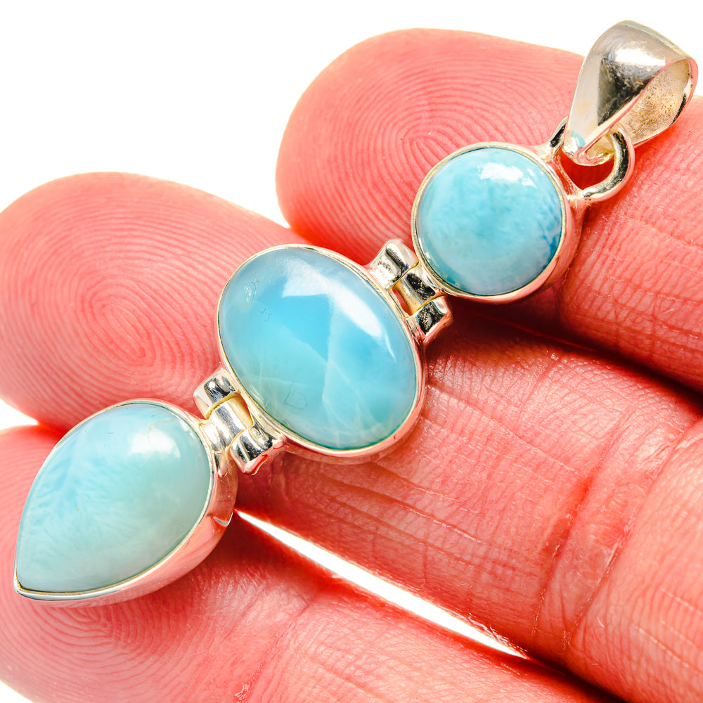 Larimar Pendants handcrafted by Anasilvercos - PD20694