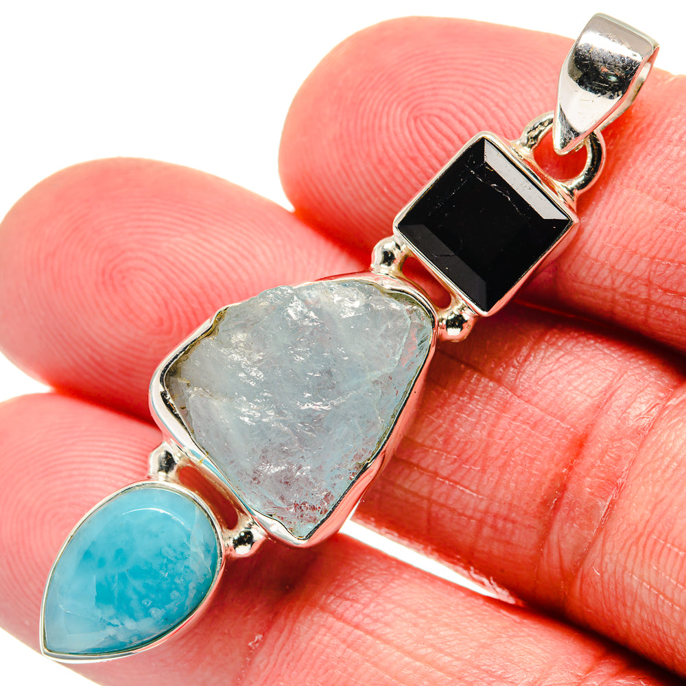 Aquamarine Pendants handcrafted by Anasilvercos - PD20699