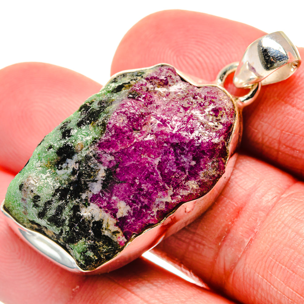Ruby Zoisite Pendants handcrafted by Anasilvercos - PD20713