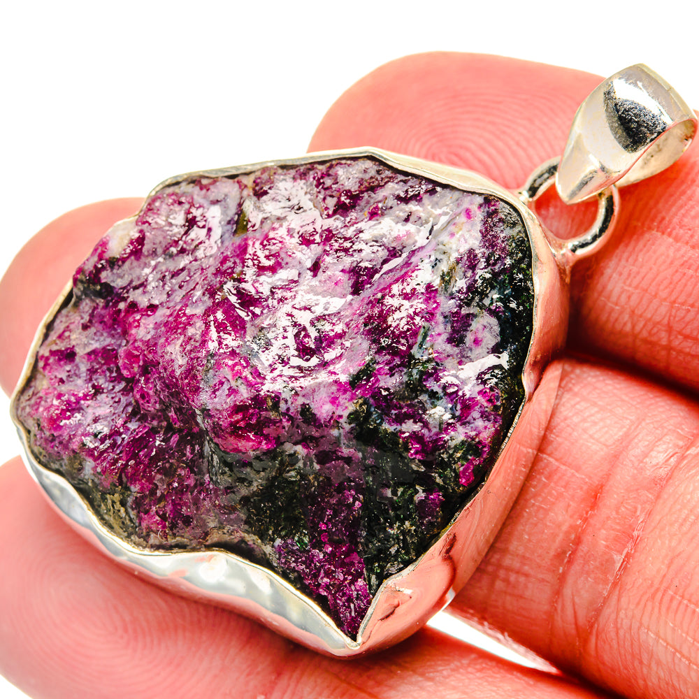 Ruby Zoisite Pendants handcrafted by Anasilvercos - PD20716