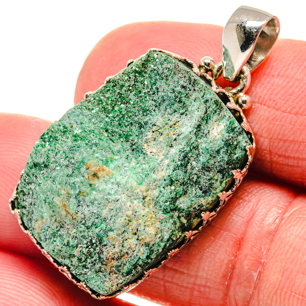Green Fuchsite Pendants handcrafted by Anasilvercos - PD20723