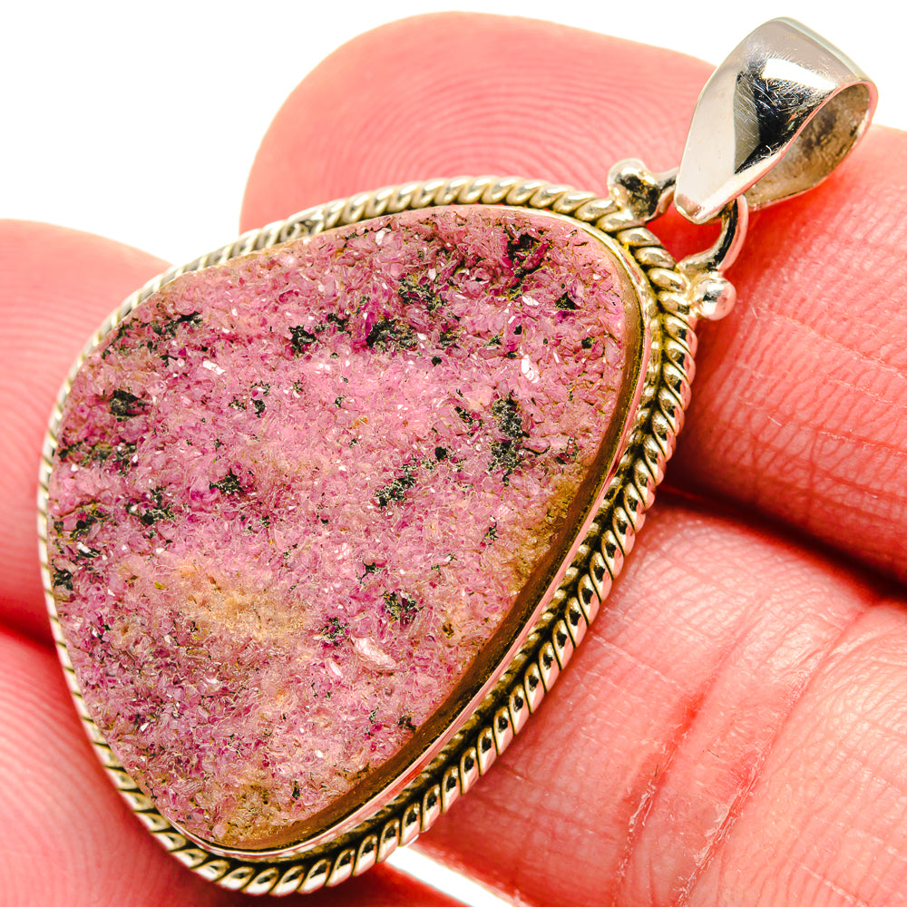 Cobalto Calcite Druzy Pendants handcrafted by Anasilvercos - PD20734