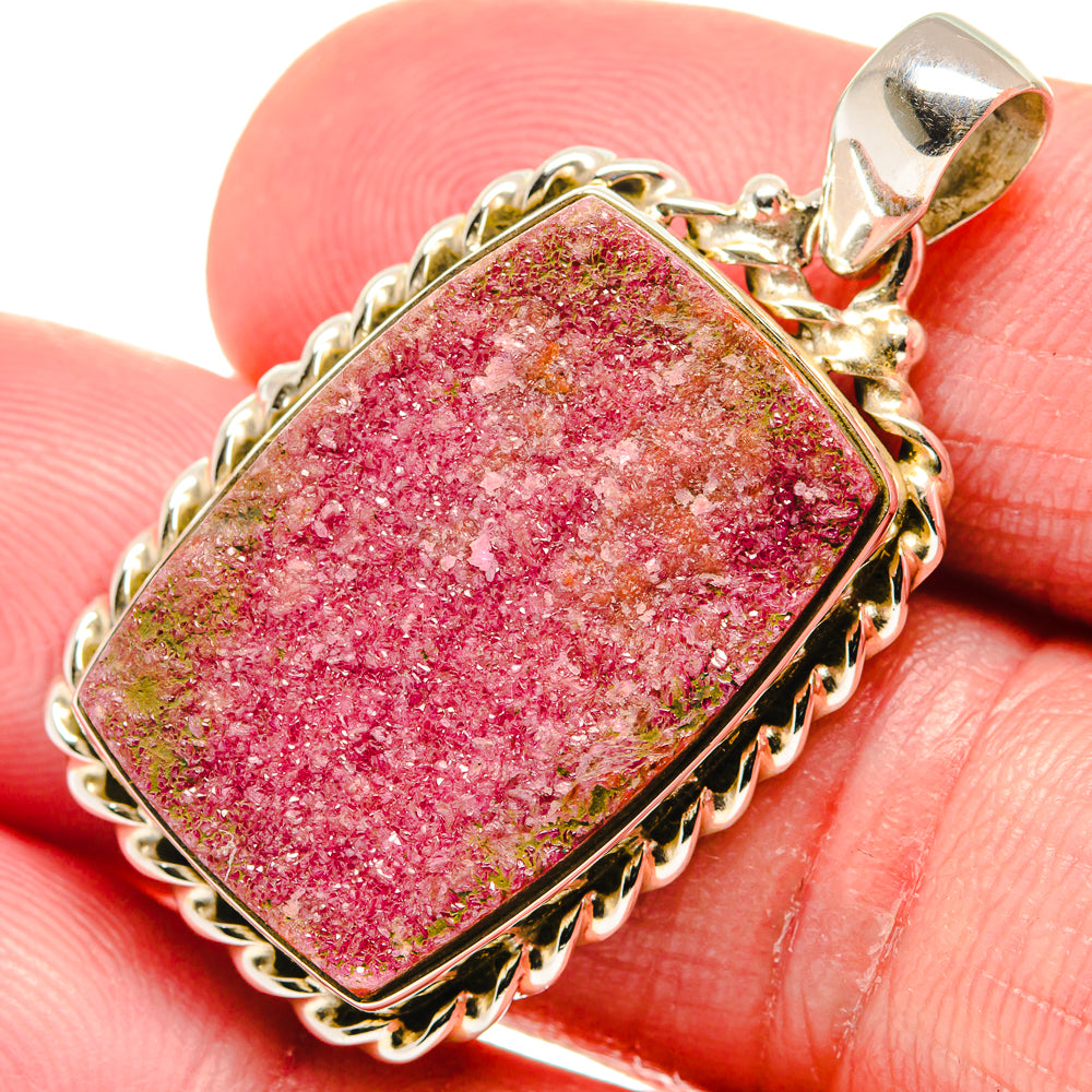 Cobalto Calcite Druzy Pendants handcrafted by Anasilvercos - PD20735