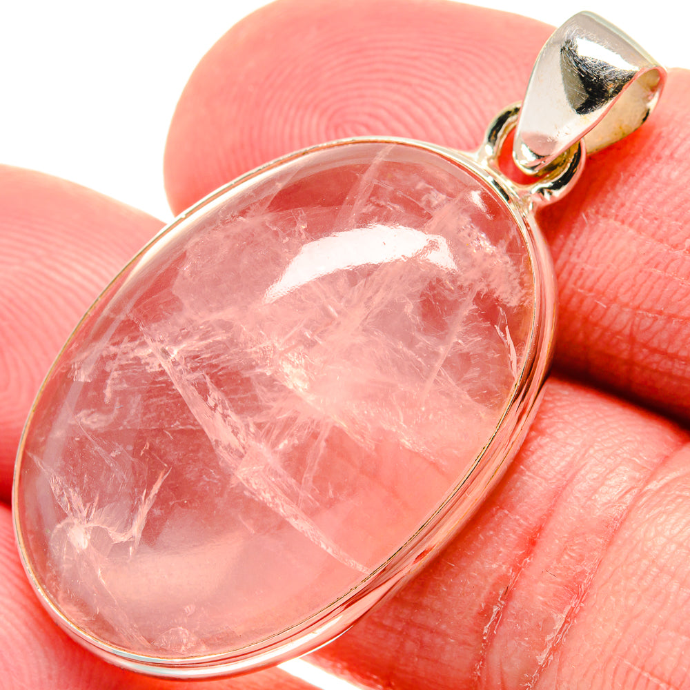 Rose Quartz Pendants handcrafted by Anasilvercos - PD20737
