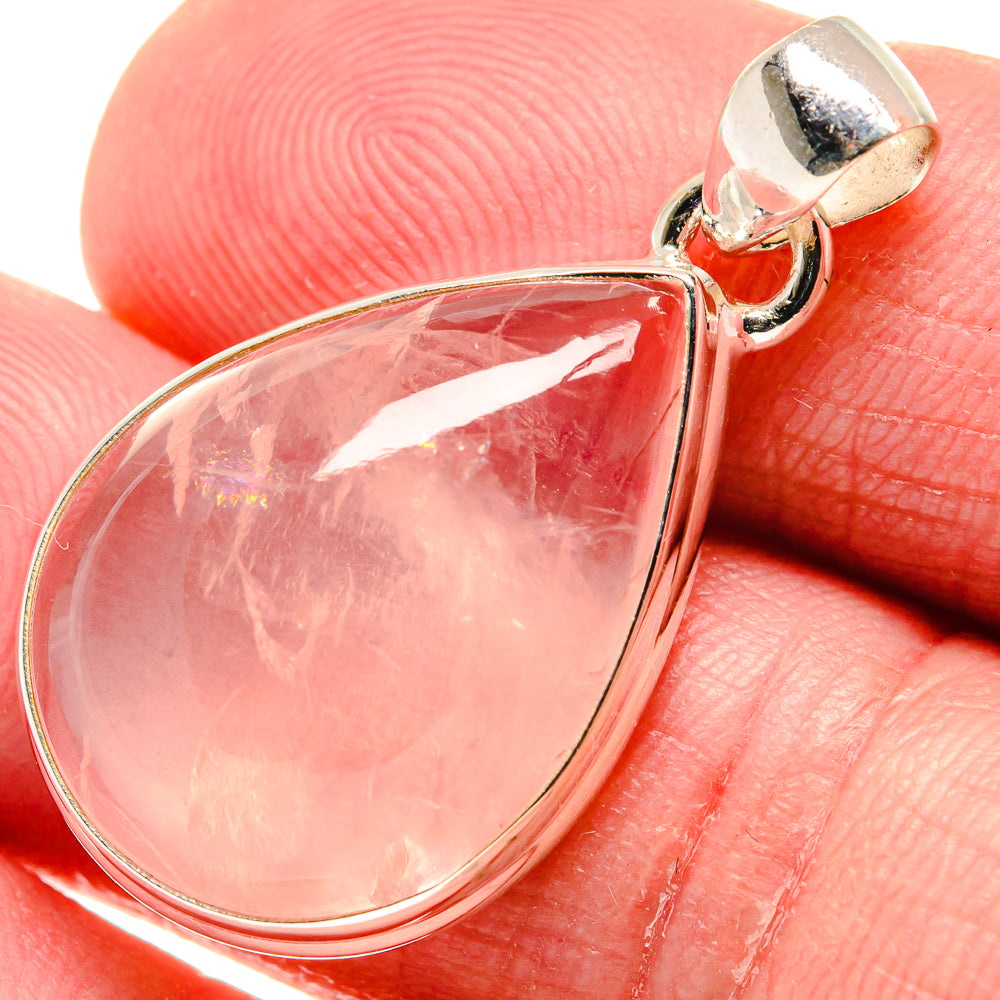Rose Quartz Pendants handcrafted by Anasilvercos - PD20739