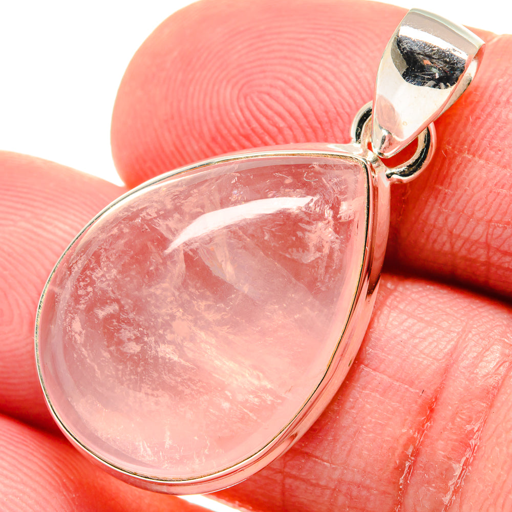 Rose Quartz Pendants handcrafted by Anasilvercos - PD20744