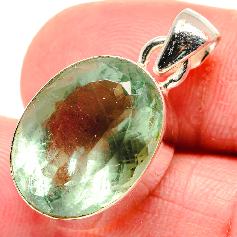 Green Fluorite Pendants handcrafted by Anasilvercos - PD20751
