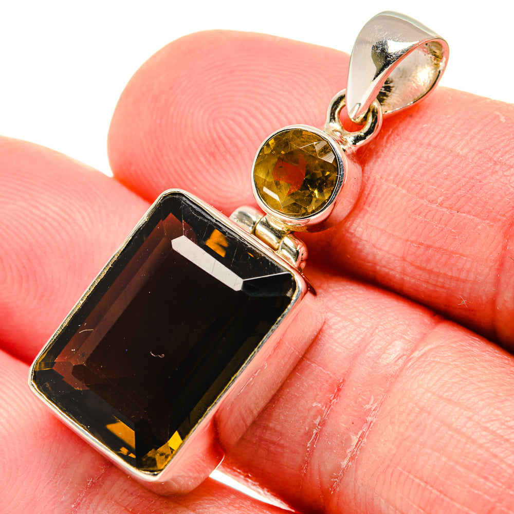 Smoky Quartz Pendants handcrafted by Anasilvercos - PD20761