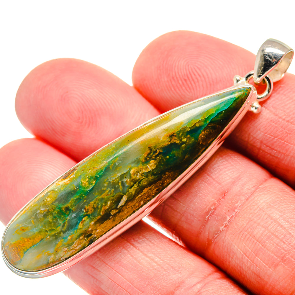 Peruvian Opal Pendants handcrafted by Anasilvercos - PD20769