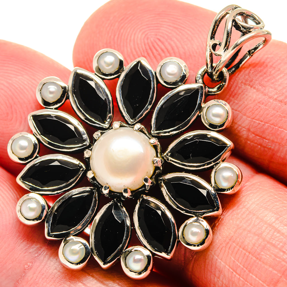 Black Onyx Pendants handcrafted by Anasilvercos - PD20773