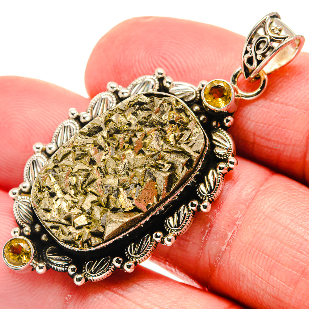 Pyrite Pendants handcrafted by Anasilvercos - PD20779