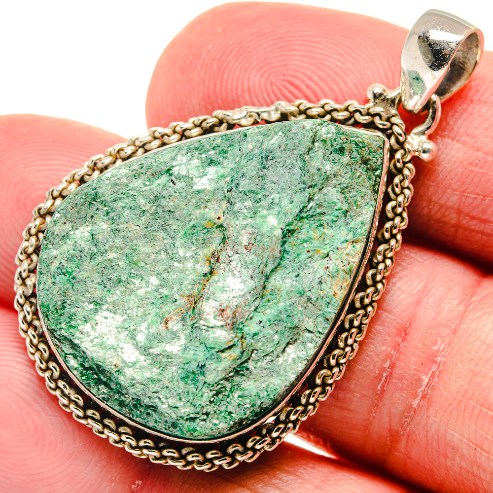 Green Fuchsite Pendants handcrafted by Anasilvercos - PD20780