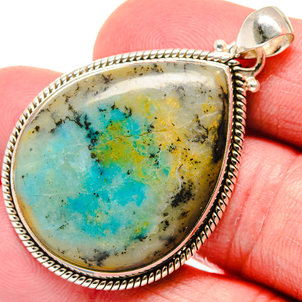 Peruvian Opal Pendants handcrafted by Anasilvercos - PD20804