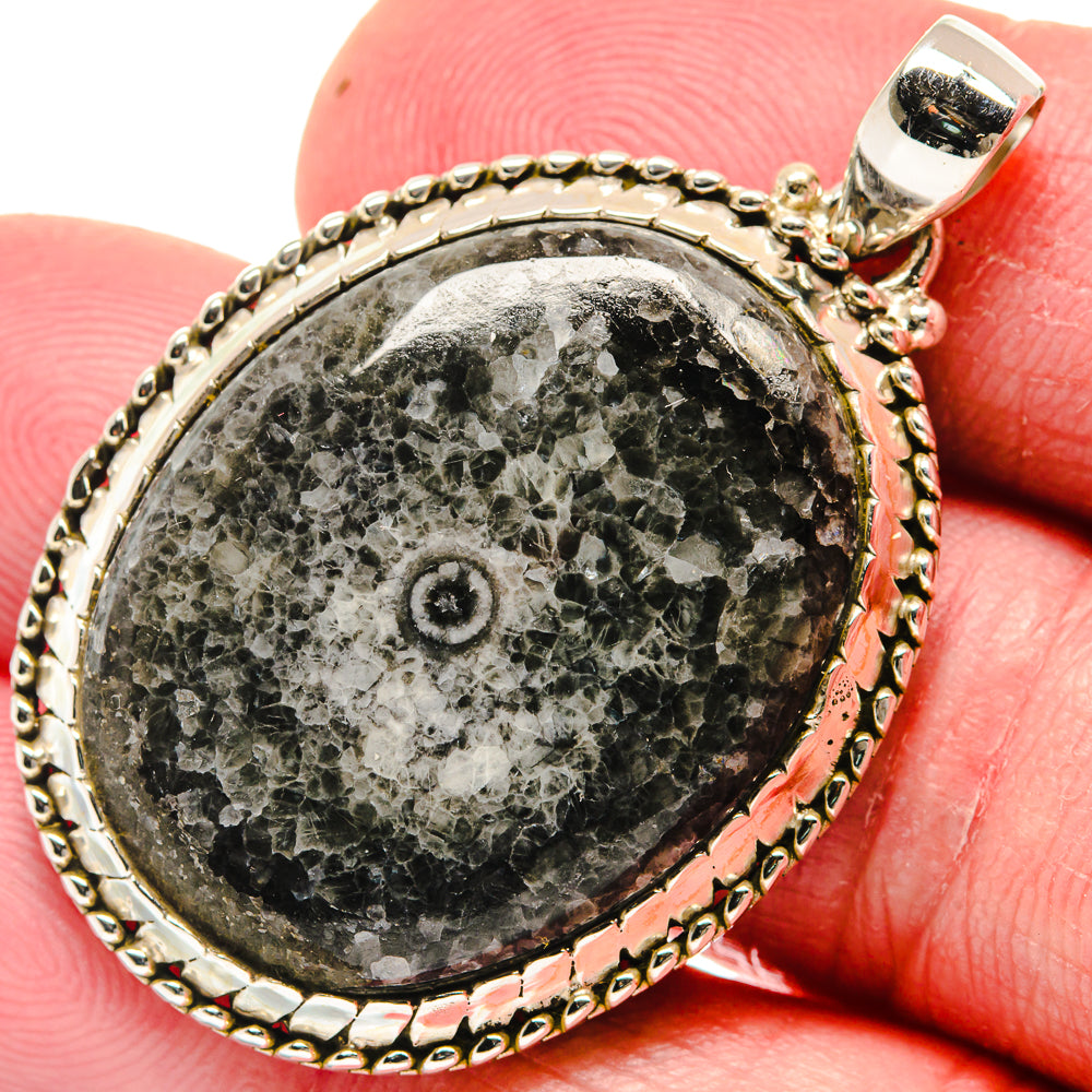 Moroccan Goniatite Fossil Pendants handcrafted by Anasilvercos - PD20806
