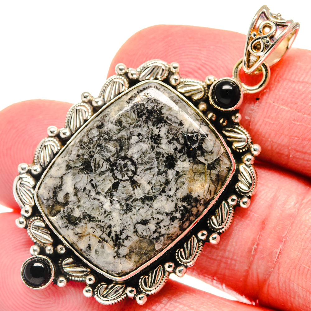 Moroccan Goniatite Fossil Pendants handcrafted by Anasilvercos - PD20809