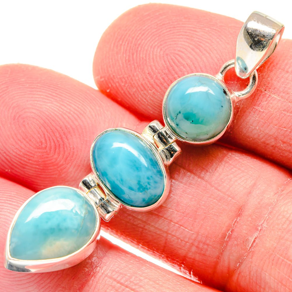 Larimar Pendants handcrafted by Anasilvercos - PD20828