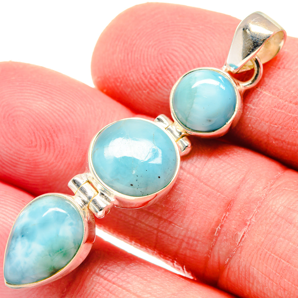 Larimar Pendants handcrafted by Anasilvercos - PD20830