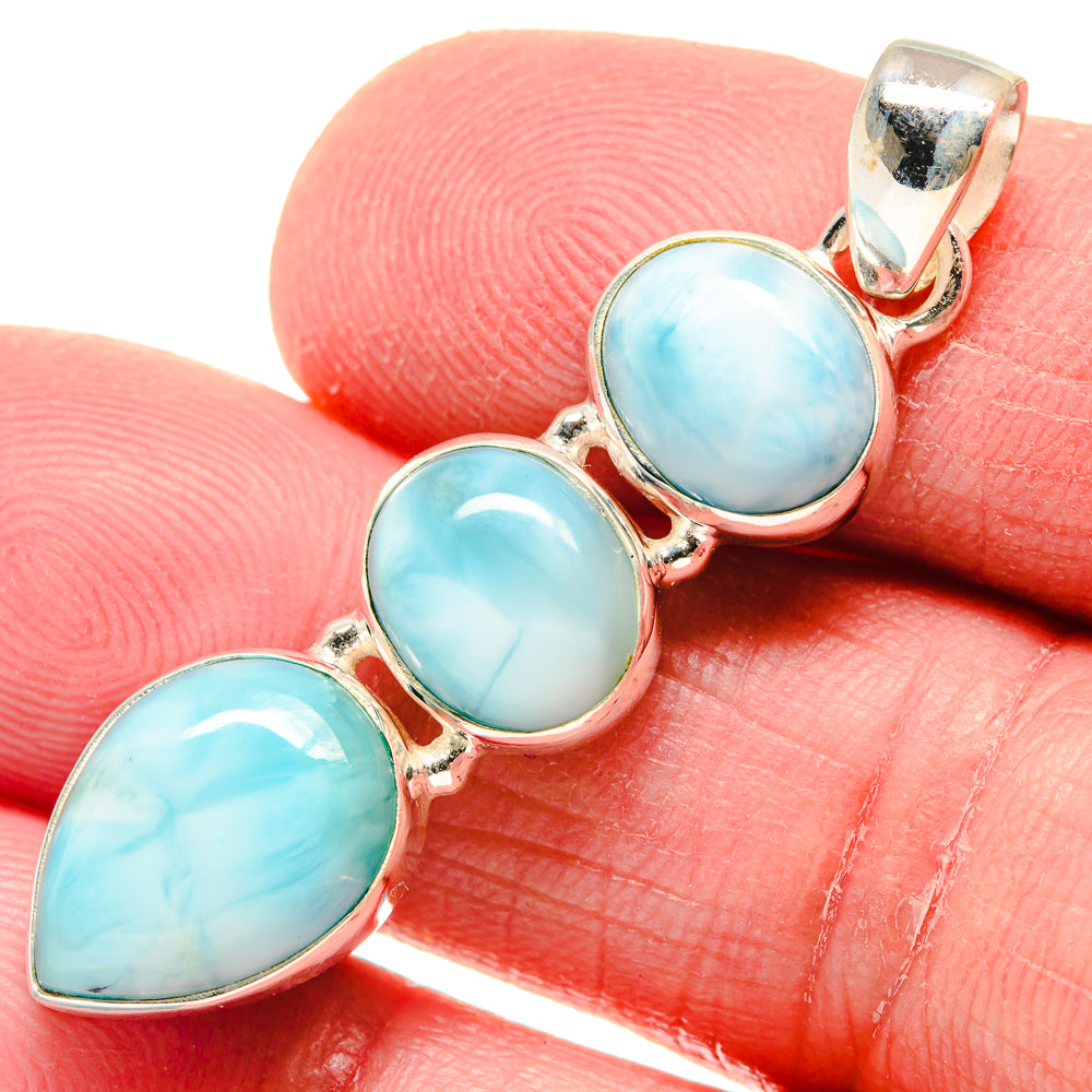 Larimar Pendants handcrafted by Anasilvercos - PD20831