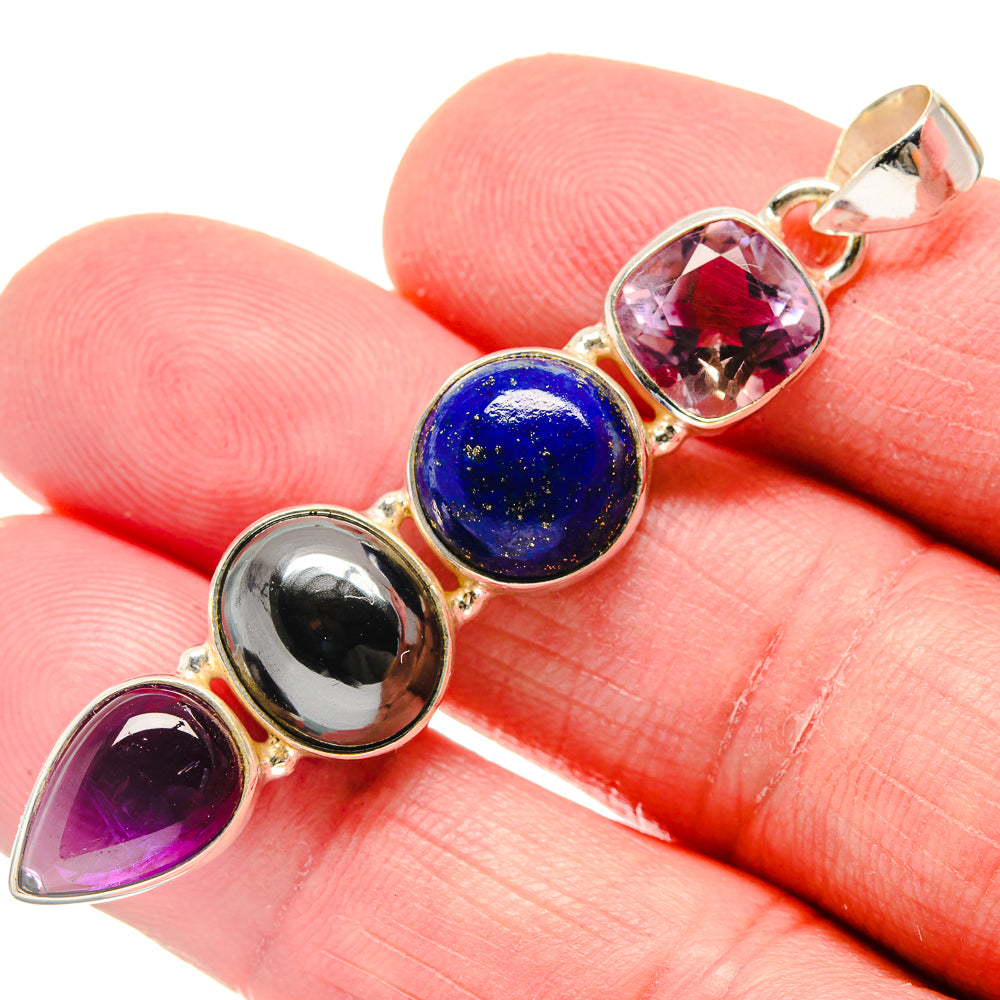 Lapis Lazuli Pendants handcrafted by Anasilvercos - PD20833