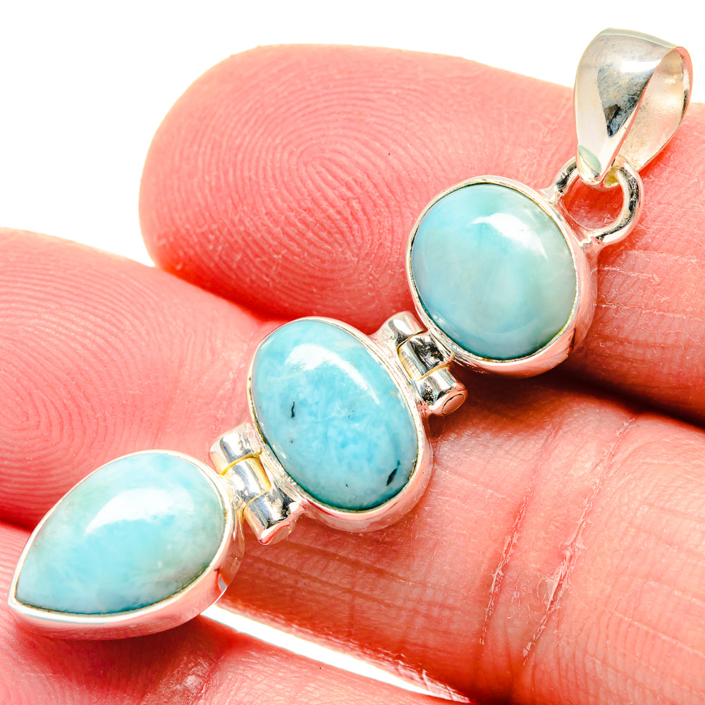 Larimar Pendants handcrafted by Anasilvercos - PD20834