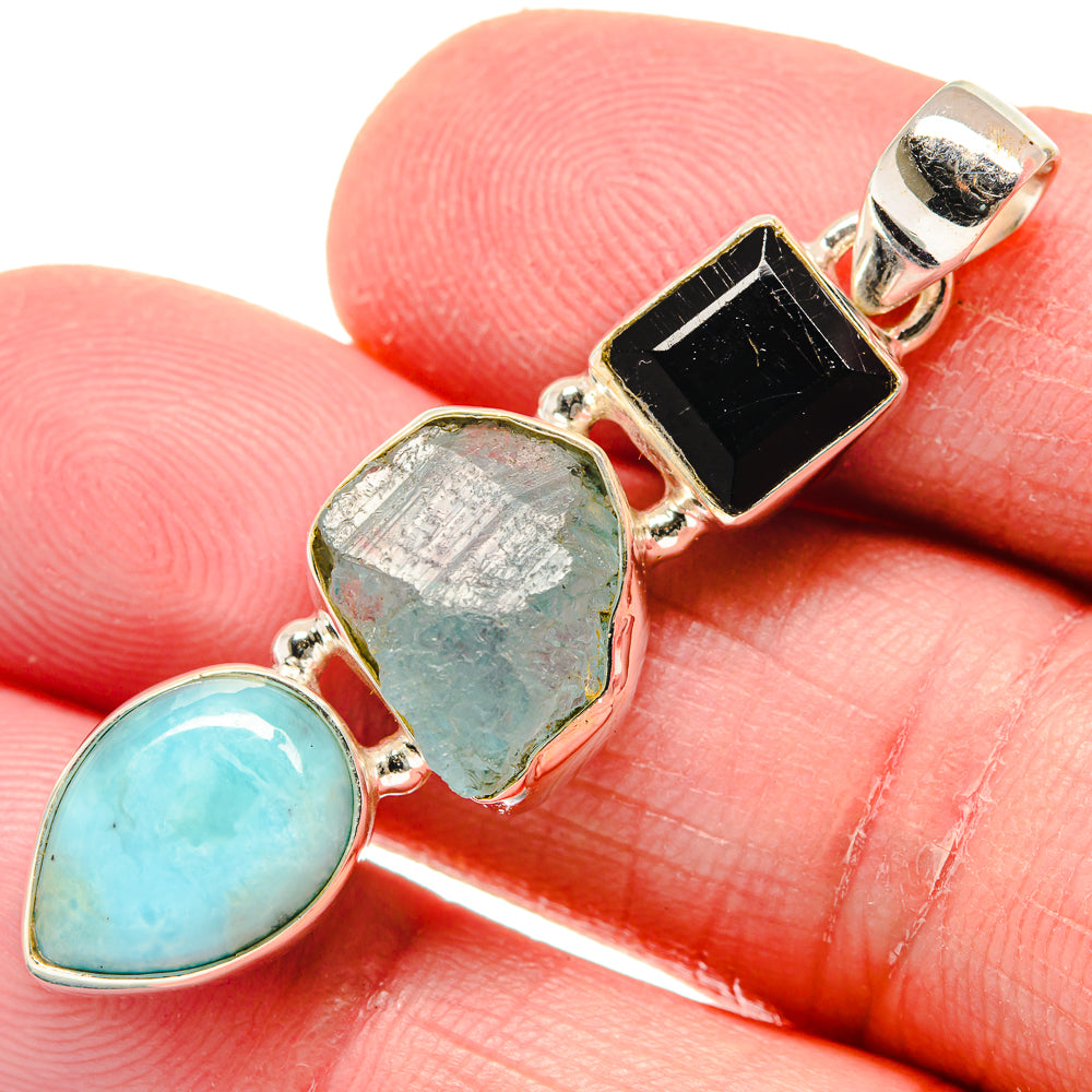 Aquamarine Pendants handcrafted by Anasilvercos - PD20835