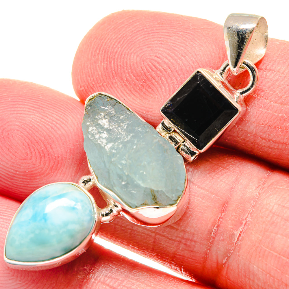 Aquamarine Pendants handcrafted by Anasilvercos - PD20837