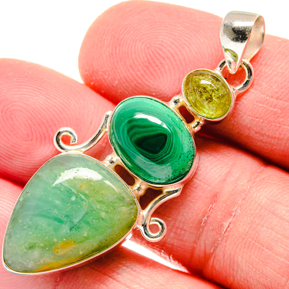 Peruvian Opal Pendants handcrafted by Anasilvercos - PD20867