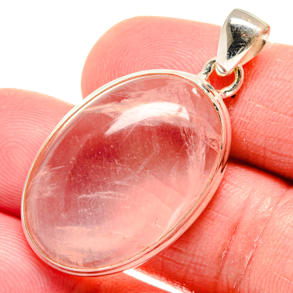 Rose Quartz Pendants handcrafted by Anasilvercos - PD20900