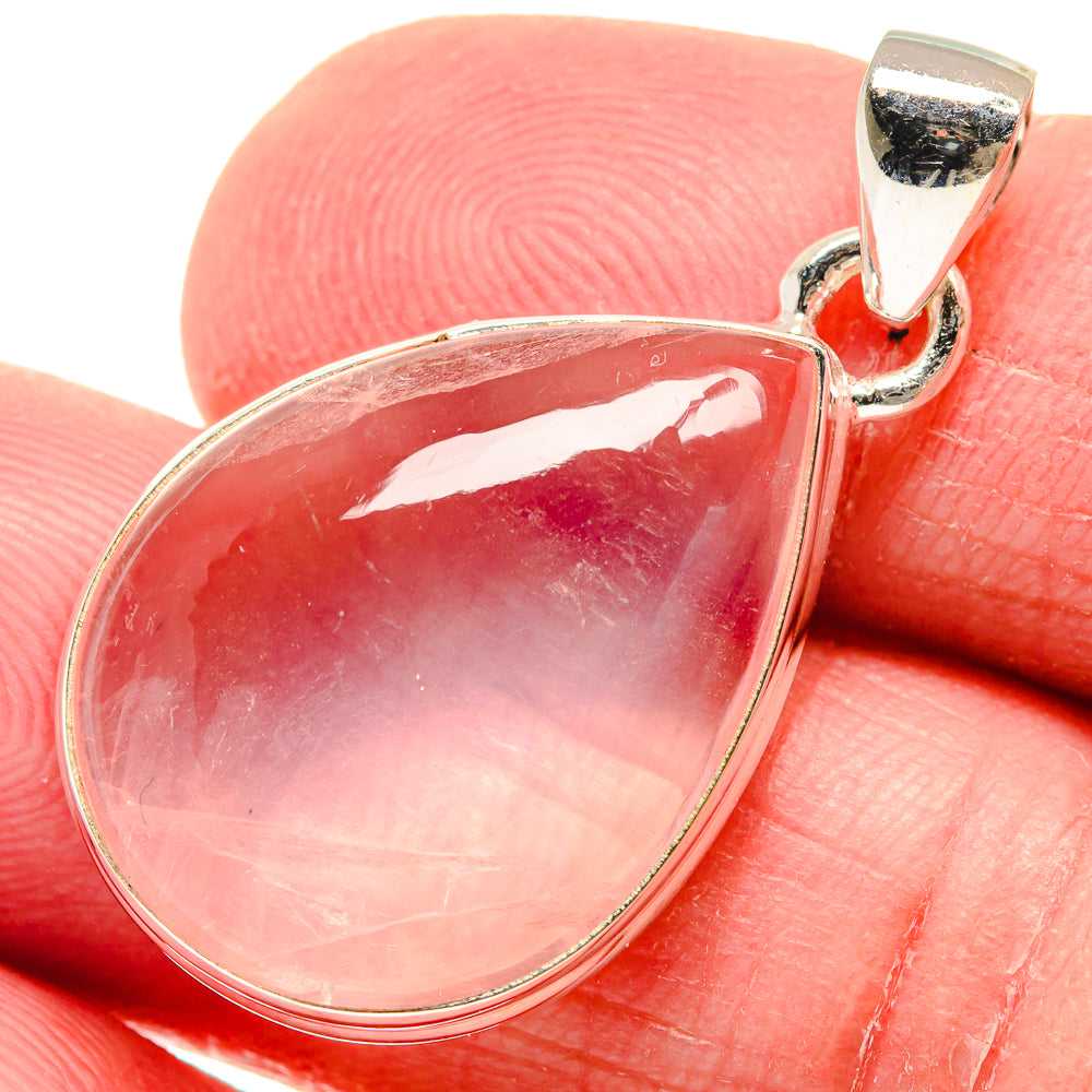 Rose Quartz Pendants handcrafted by Anasilvercos - PD20903