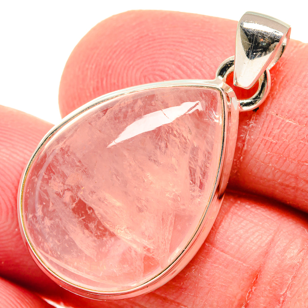 Rose Quartz Pendants handcrafted by Anasilvercos - PD20906