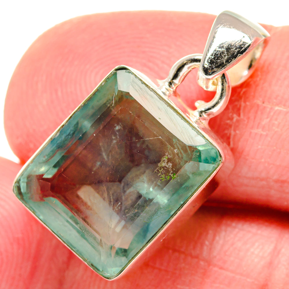 Green Fluorite Pendants handcrafted by Anasilvercos - PD20918