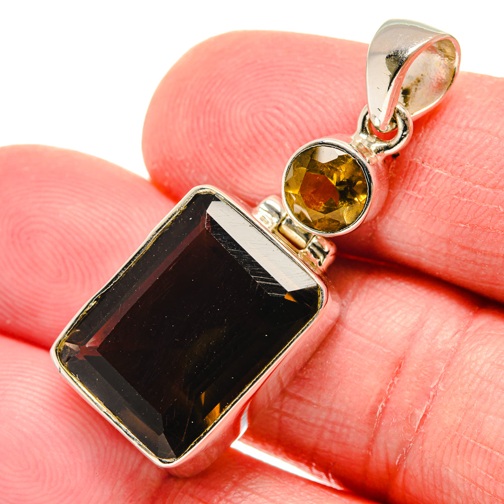 Smoky Quartz Pendants handcrafted by Anasilvercos - PD20919
