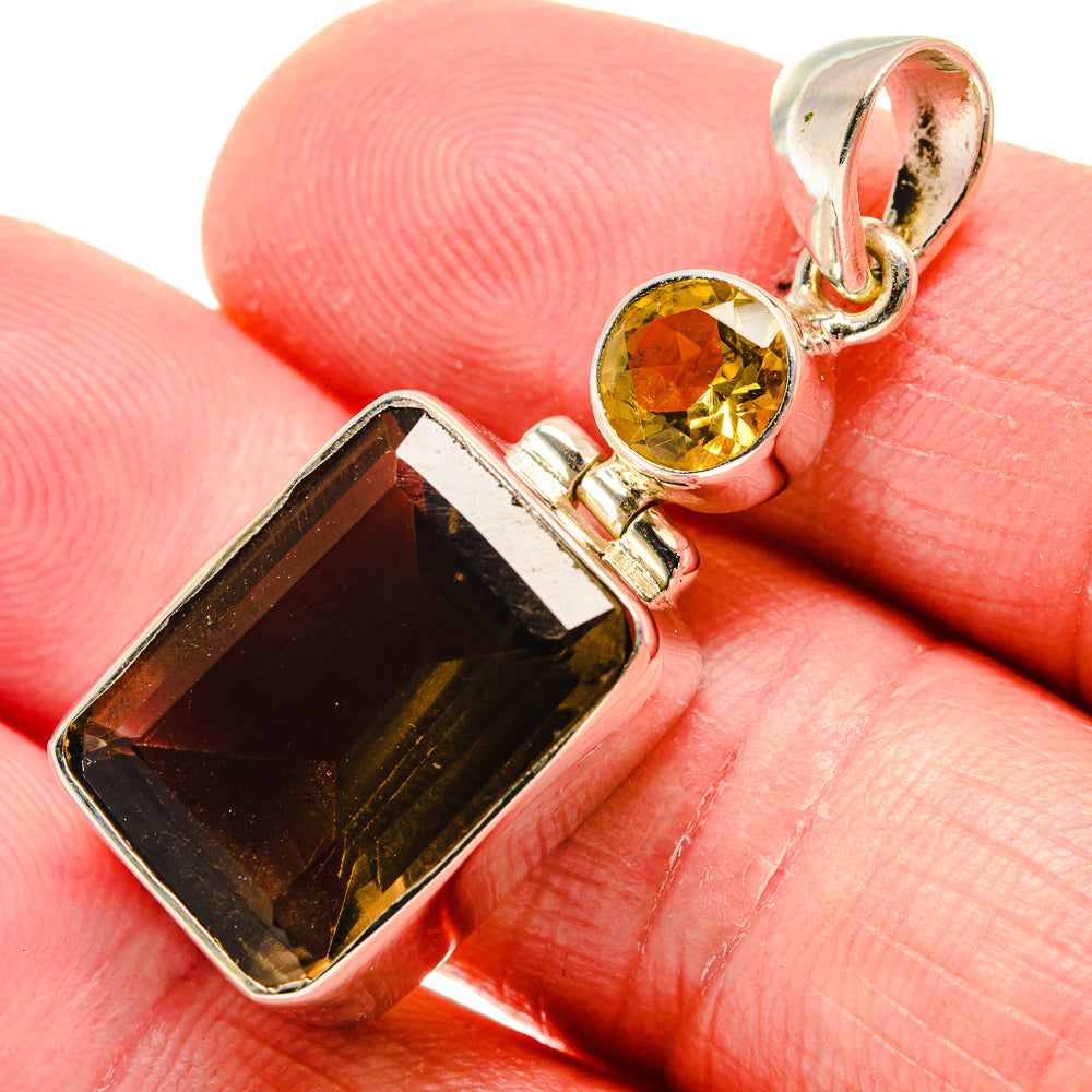 Smoky Quartz Pendants handcrafted by Anasilvercos - PD20920