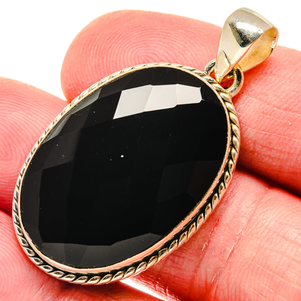 Black Onyx Pendants handcrafted by Anasilvercos - PD20921