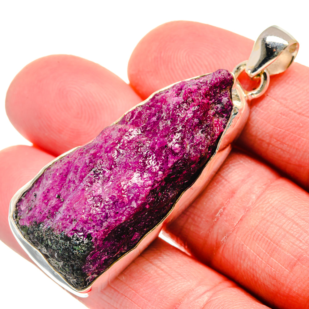 Ruby Zoisite Pendants handcrafted by Anasilvercos - PD20951