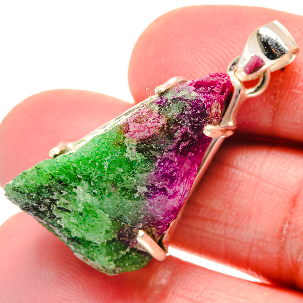 Ruby Zoisite Pendants handcrafted by Anasilvercos - PD20952