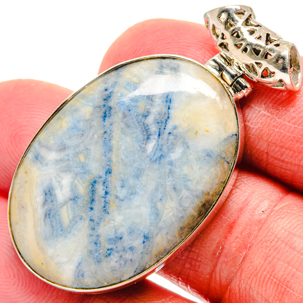 Blue Scheelite Pendants handcrafted by Anasilvercos - PD20974