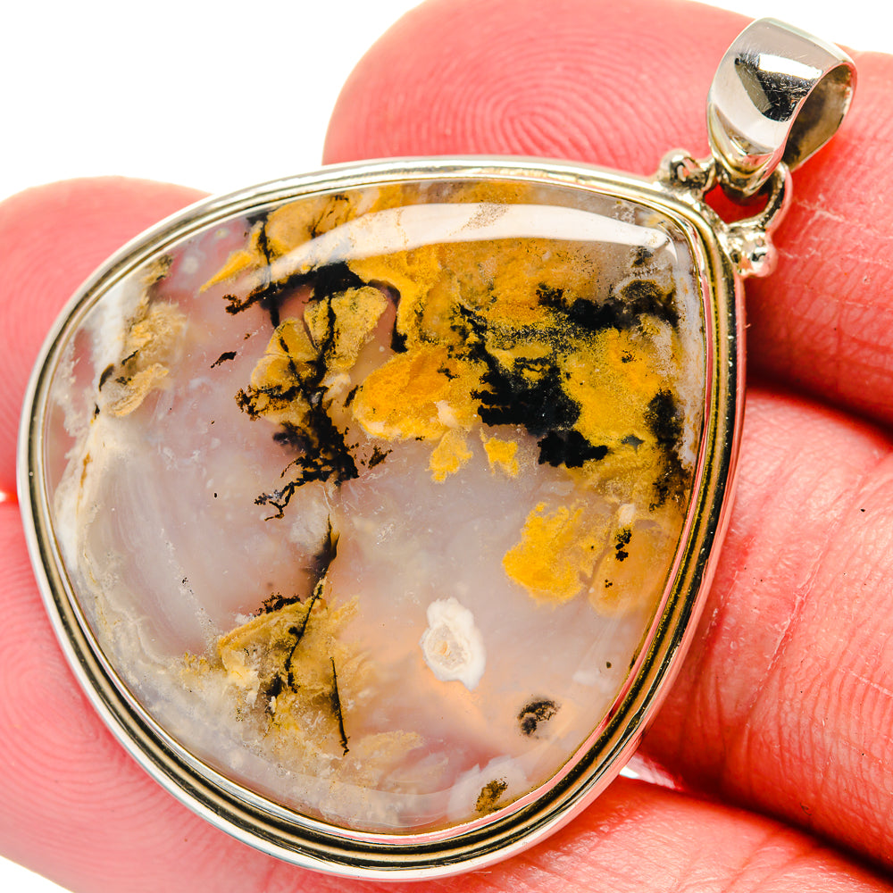Plume Agate Pendants handcrafted by Anasilvercos - PD20975