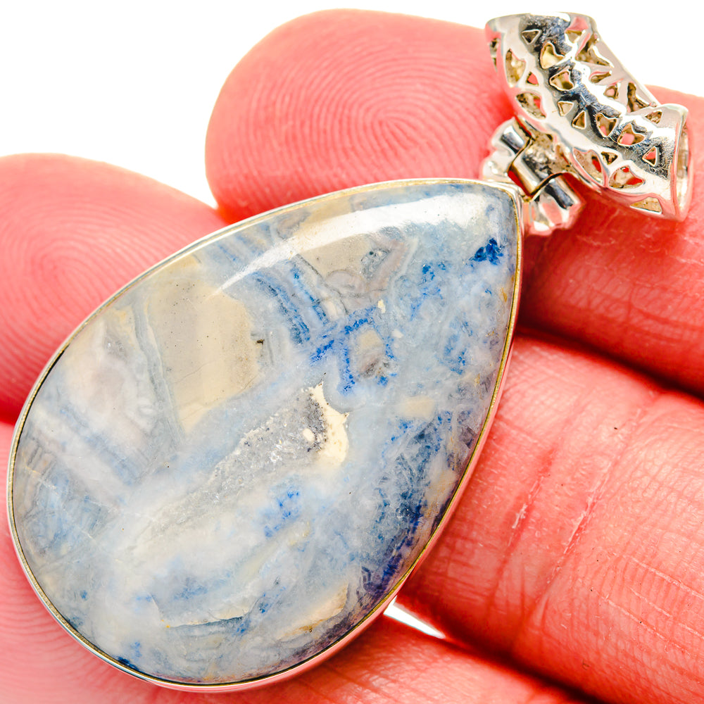 Blue Scheelite Pendants handcrafted by Anasilvercos - PD20979