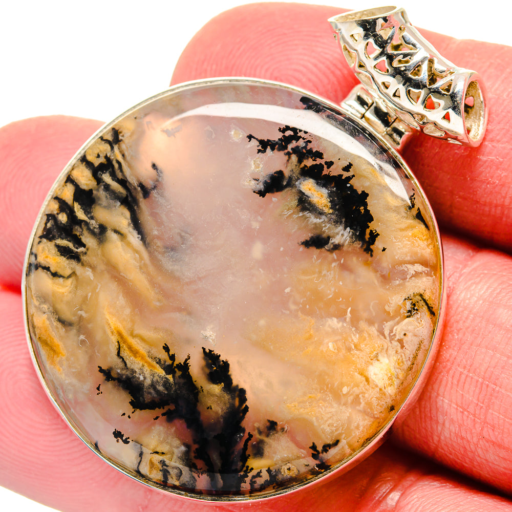Plume Agate Pendants handcrafted by Anasilvercos - PD20990