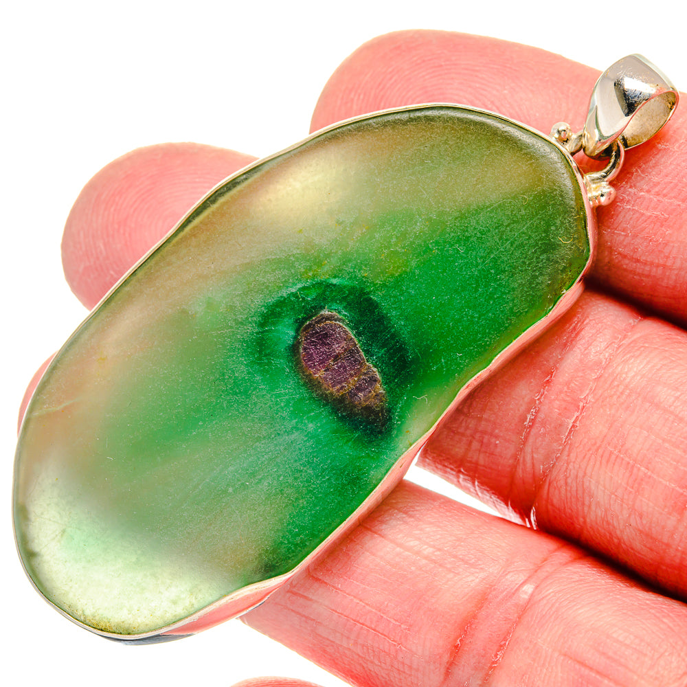 Ruby Fuchsite Pendants handcrafted by Anasilvercos - PD20995