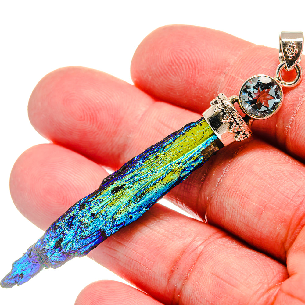 Titanium Sunshine Druzy Pendants handcrafted by Anasilvercos - PD20998
