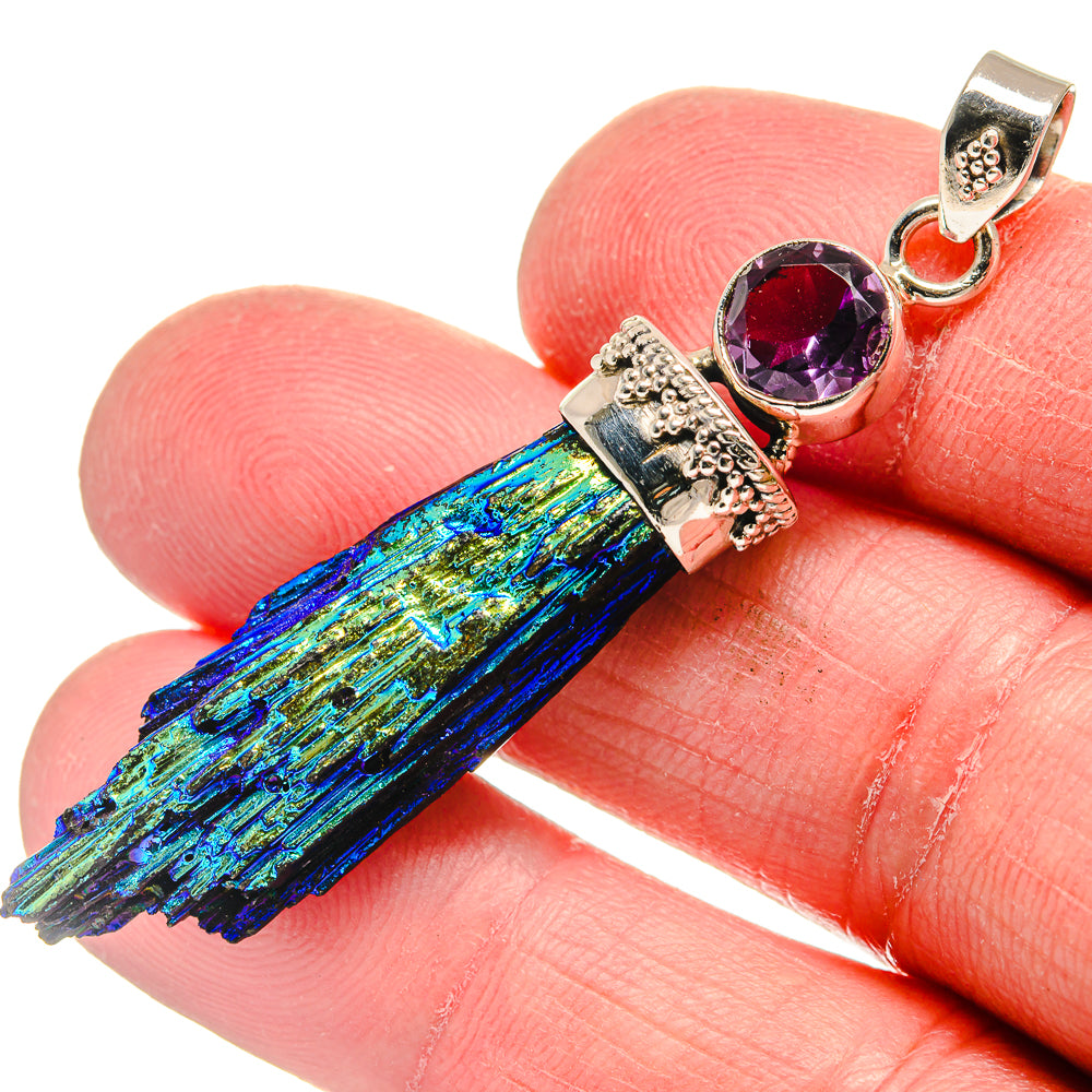 Titanium Sunshine Druzy Pendants handcrafted by Anasilvercos - PD21003