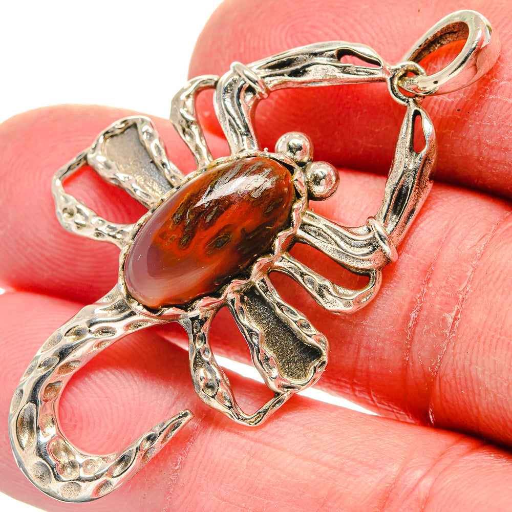 Moroccan Agate Pendants handcrafted by Anasilvercos - PD21015