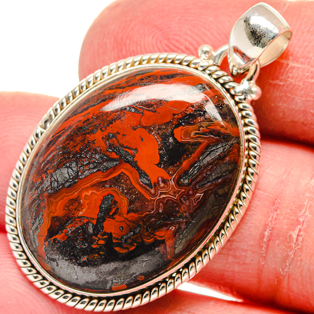 Red Jasper Pendants handcrafted by Anasilvercos - PD21027