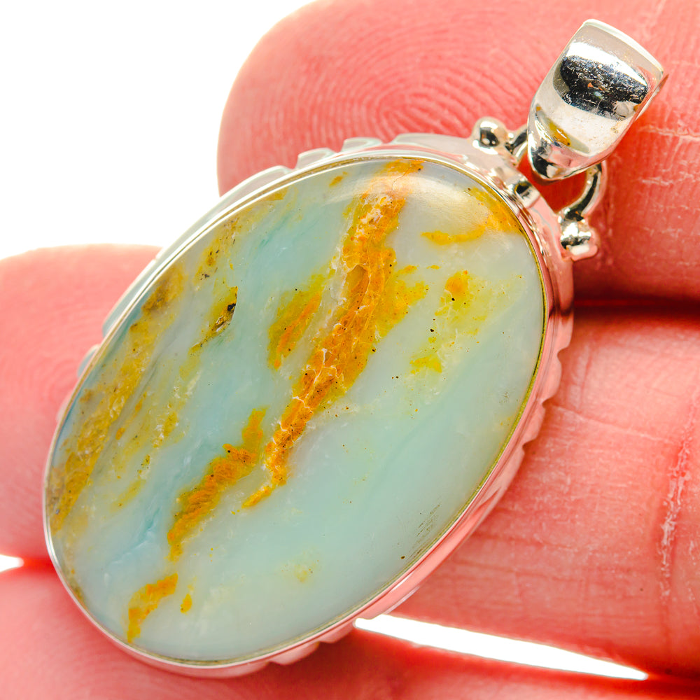 Peruvian Opal Pendants handcrafted by Anasilvercos - PD21029